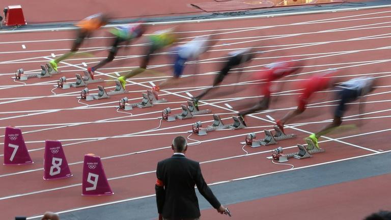 100-Meter-Sprint bei Olympia 2012 in London