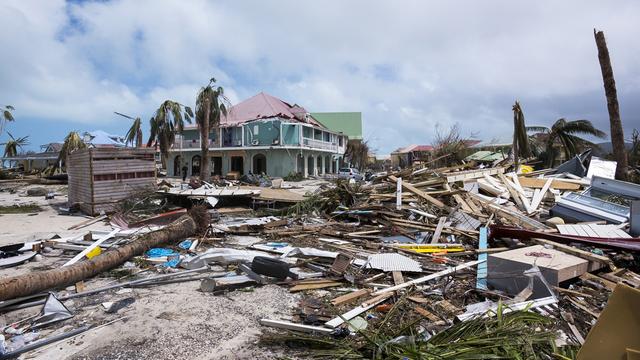 Zerstörungen auf der französischen Karibik-Insel Saint-Martin durch den Sturm "Irma".