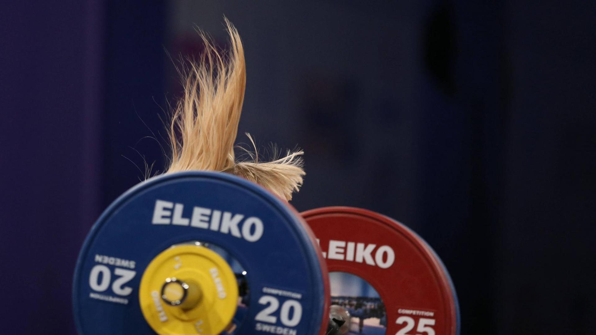 Typical: Katarzyna Kraska, POL, during 2017 European Weightlifting Championships -58kg in Split; 03/04/2017 - Typical Katarzyna Kraska POL during 2017 European Weightlifting Championships 58kg in Split 03 04 2017