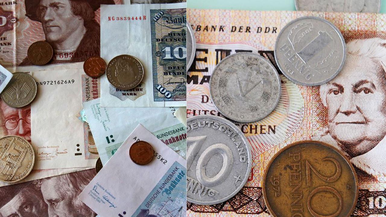 D-Mark und DDR-Geld D-Mark und DDR-Geld