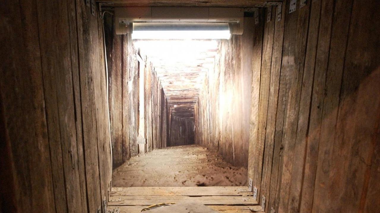 Ein Nachbau des Fluchttunnels Ein Nachbau des Fluchttunnels
