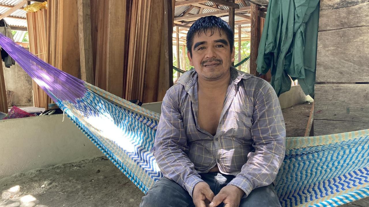 José vom Indigenen-Rat, der das Projekt eines Maya-Zugs über die mexikanische Halbinsel Yucatán kritisiert