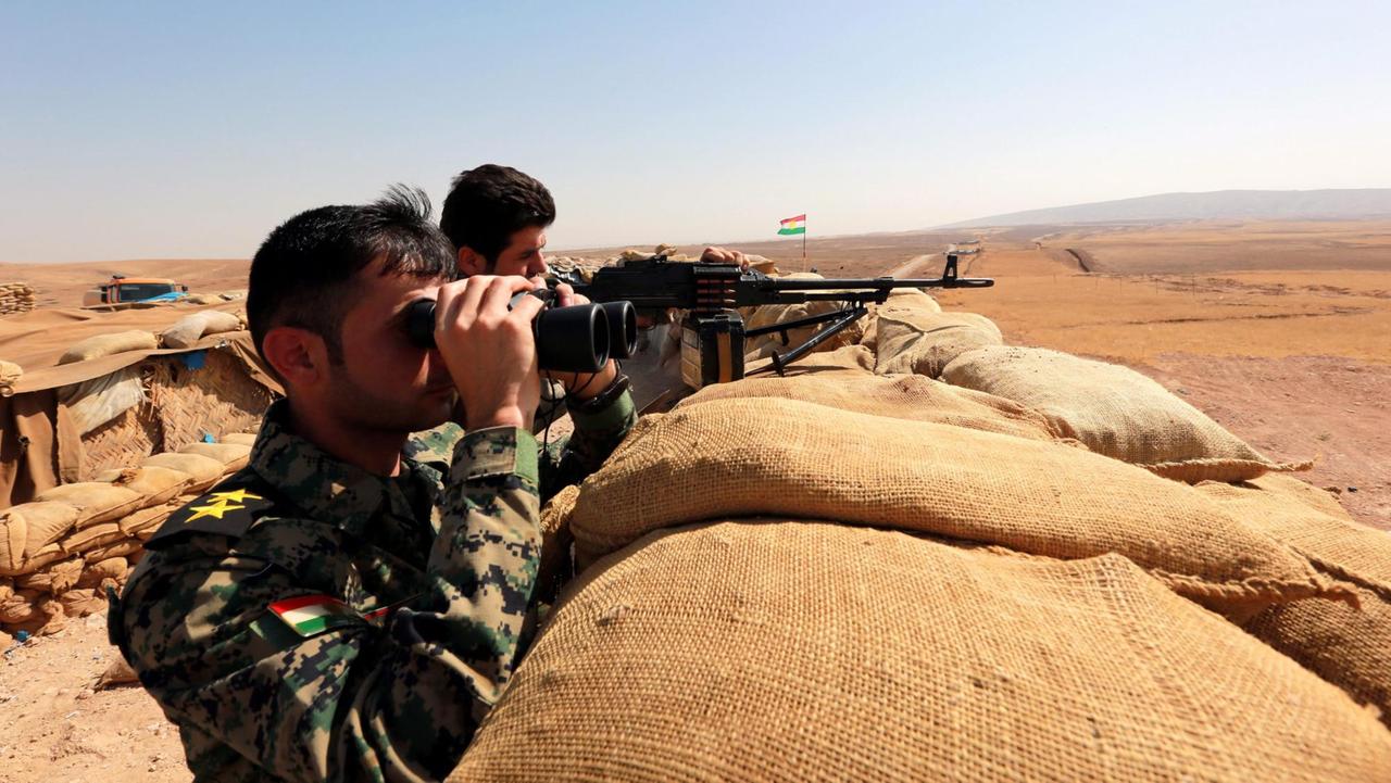 Peschmerga-Kämpfer in der Nähe von Mossul, Irak.