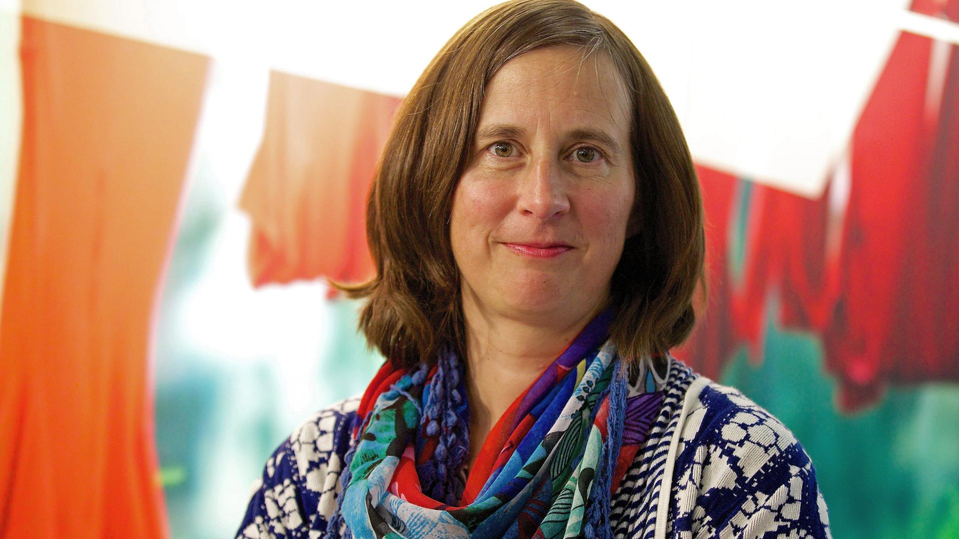 Die österreichische Schriftstellerin Kathrin Röggla ist Vize-Präsidentin der Berliner Akademie der Künste, aufgenommen am 19.10.2016 auf der Buchmesse in Frankfurt/Main. Die österreichische Schriftstellerin Kathrin Röggla ist Vize-Präsidentin der Berliner Akademie der Künste, aufgenommen am 19.10.2016 auf der Buchmesse in Frankfurt/Main.