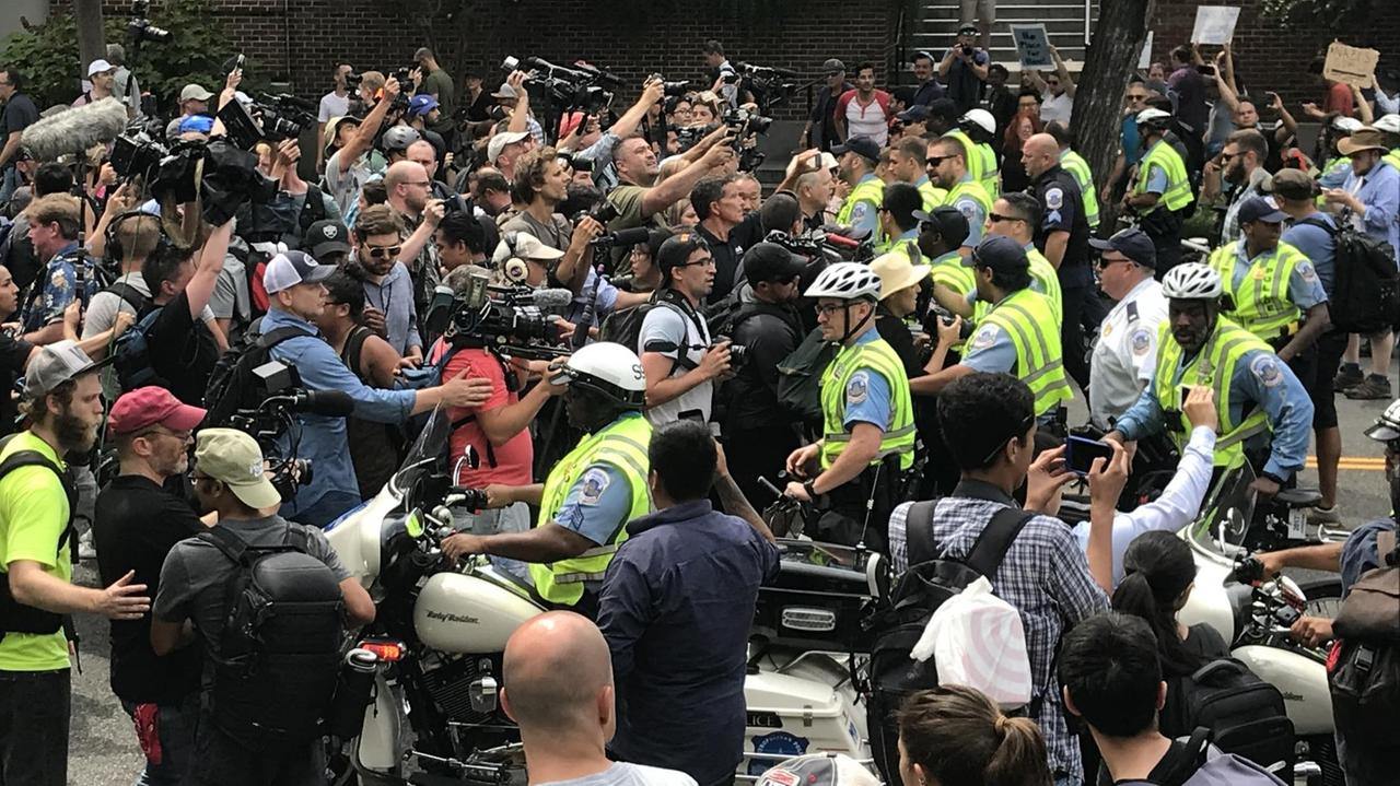 Großes Polizeiaufgebot in Washington Großes Polizeiaufgebot in Washington