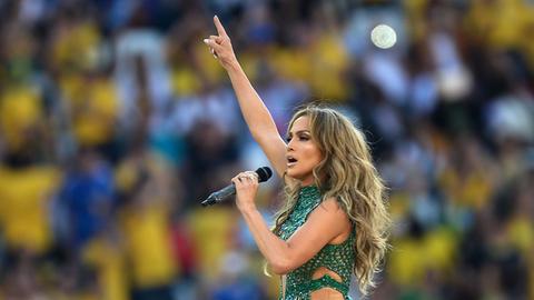 Die Sängerin Jennifer Lopez bei der Eröffnungsfeier der FIFA Fußball WM 2014.