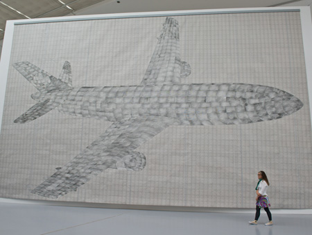 Das Bild eines riesigen Flugzeuges von Thomas Bayrle Das Bild eines riesigen Flugzeuges von Thomas Bayrle