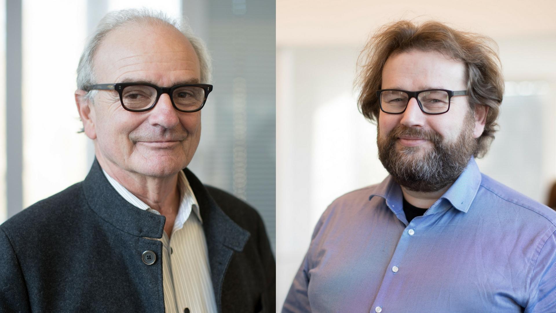 Die Verleger Stefan Weidle, Weidle Verlag Bonn (li.), und Jörg Sundermeier, Verbrecher Verlag Berlin Die Verleger Stefan Weidle, Weidle Verlag Bonn (li.), und Jörg Sundermeier, Verbrecher Verlag Berlin
