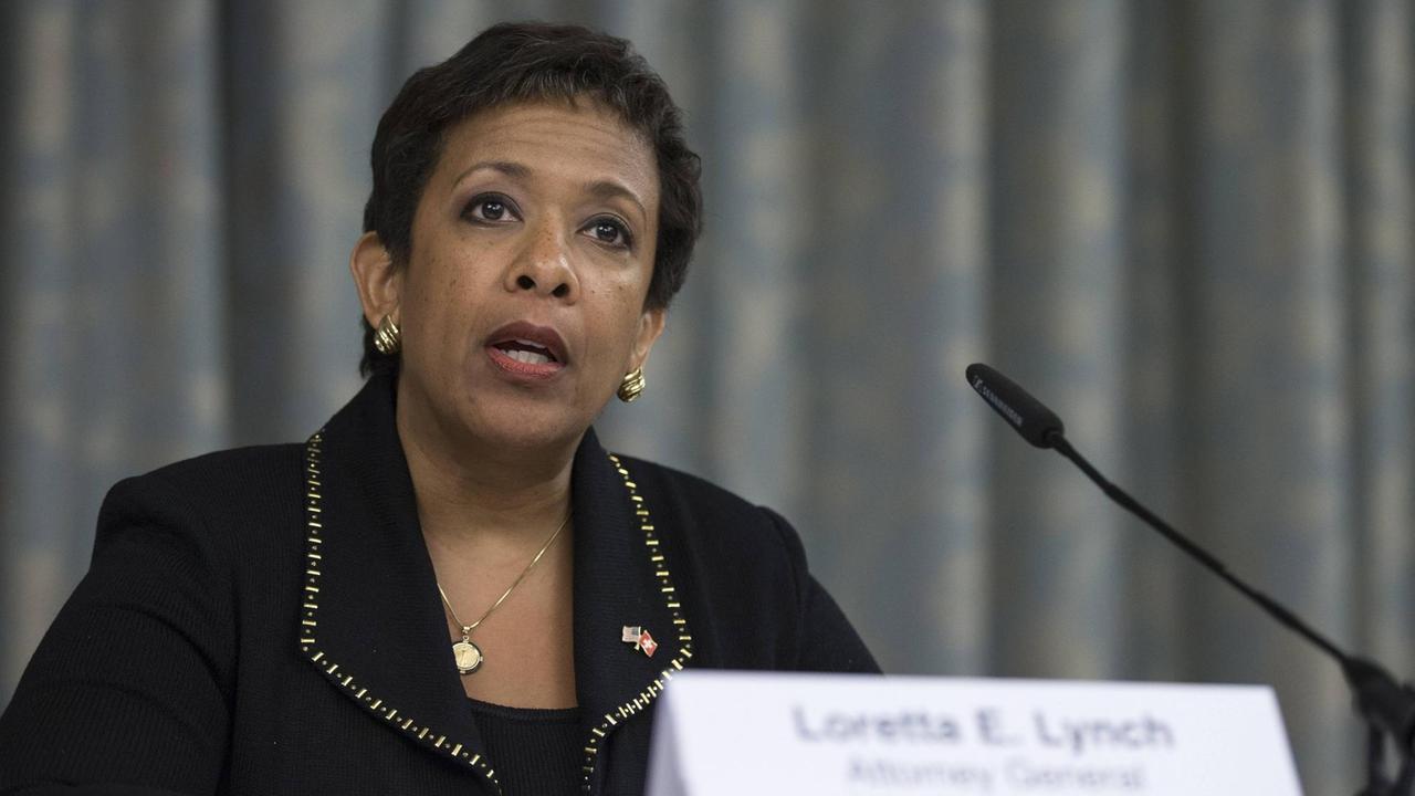 Die Justizministerin Loretta Lynch Die Justizministerin Loretta Lynch