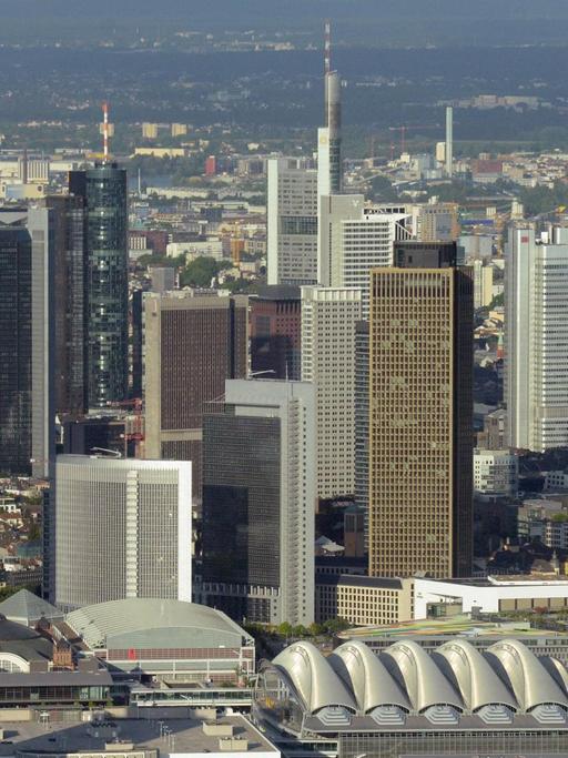 Die Skyline von Frankfurt am Main.