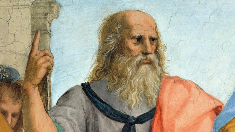 Platon in einer Darstellung von Raffaels "Schule von Athen" Platon in einer Darstellung von Raffaels "Schule von Athen"