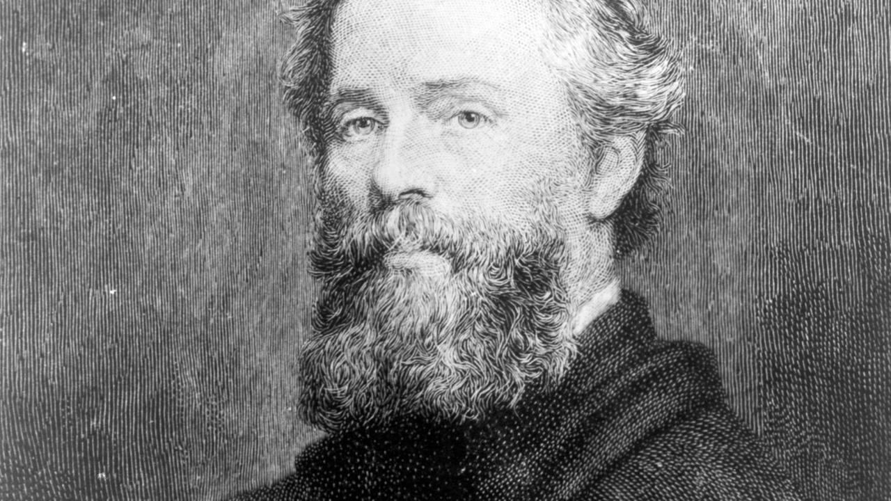 Der amerikanische Schriftsteller Herman Melville, circa 1944. Fotografie eine Radierungnach einem Porträt von Joseph O. Eaton. WHA UnitedArchives Der amerikanische Schriftsteller Herman Melville, circa 1944. Fotografie eine Radierungnach einem Porträt von Joseph O. Eaton. WHA UnitedArchives