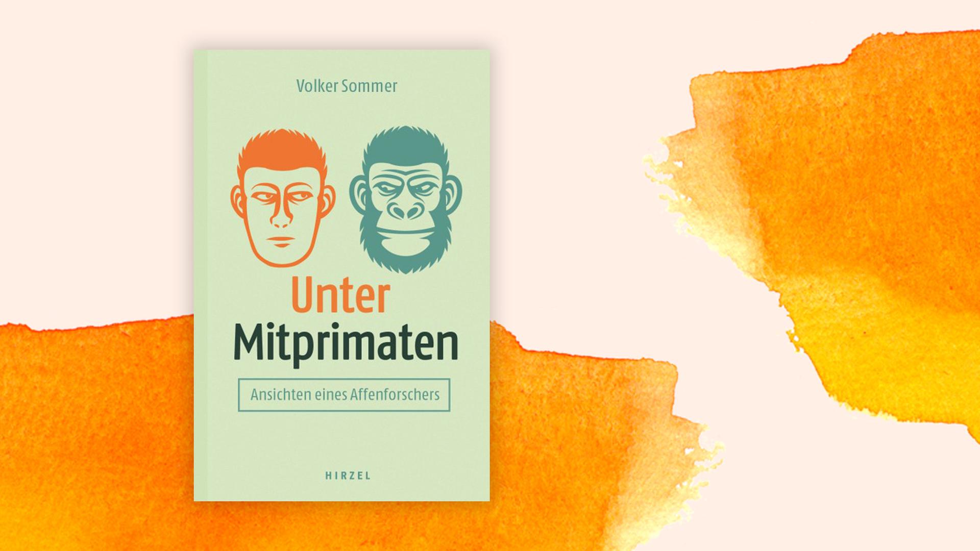 Das Cover des abgebildeten Buches zeigt das Portrait eines Affen und das eines Menschen. (Illustration) Das Cover des abgebildeten Buches zeigt das Portrait eines Affen und das eines Menschen. (Illustration)