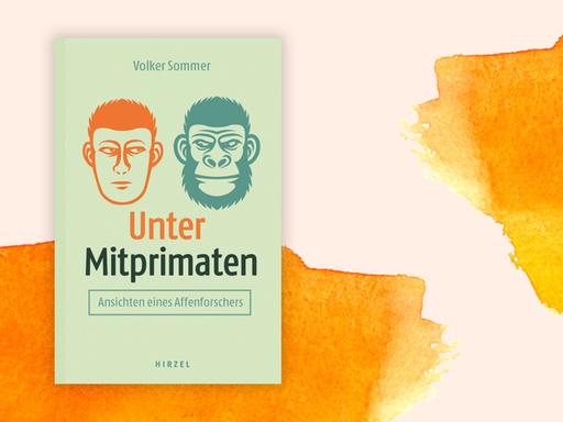 Das Cover des abgebildeten Buches zeigt das Portrait eines Affen und das eines Menschen. (Illustration) Das Cover des abgebildeten Buches zeigt das Portrait eines Affen und das eines Menschen. (Illustration)