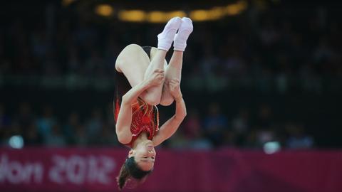 Die Chinesin Shanshan Huang bei den Olympischen Spielen im Jahr 2012.