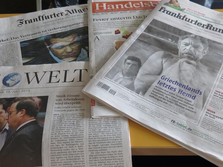 Deutsche Tageszeitungen am 13. Juli 2015