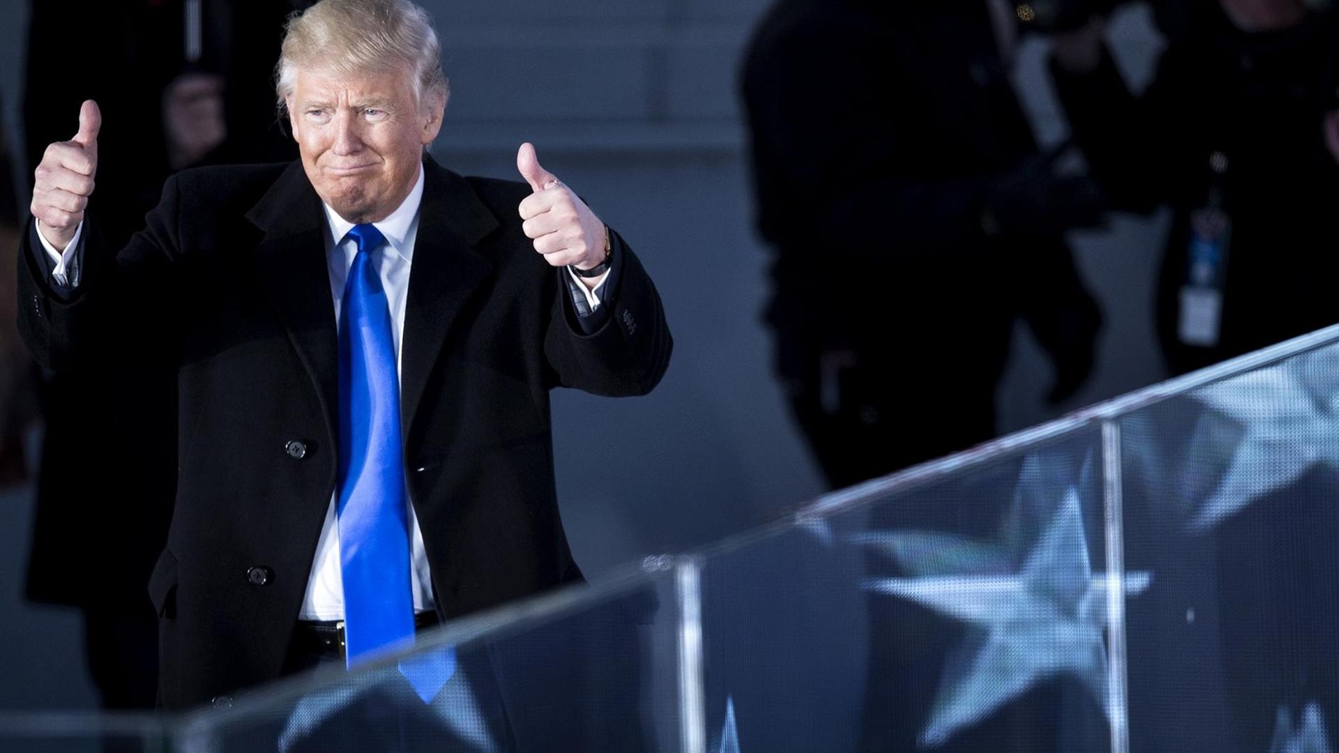 Donald Trump in Washington am Tag vor seiner Inauguration als 45. Präsident der USA Donald Trump in Washington am Tag vor seiner Inauguration als 45. Präsident der USA