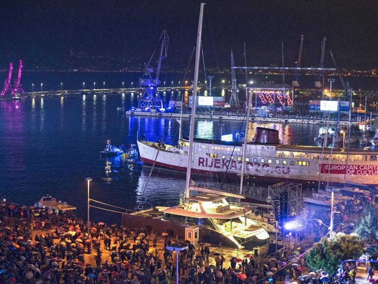 Rijka: Eröffnungsfeier der Europäischen Kulturhauptstadt 2020 am Hafen der Küstenstadt in Kroatien, 1. Februar 2020.