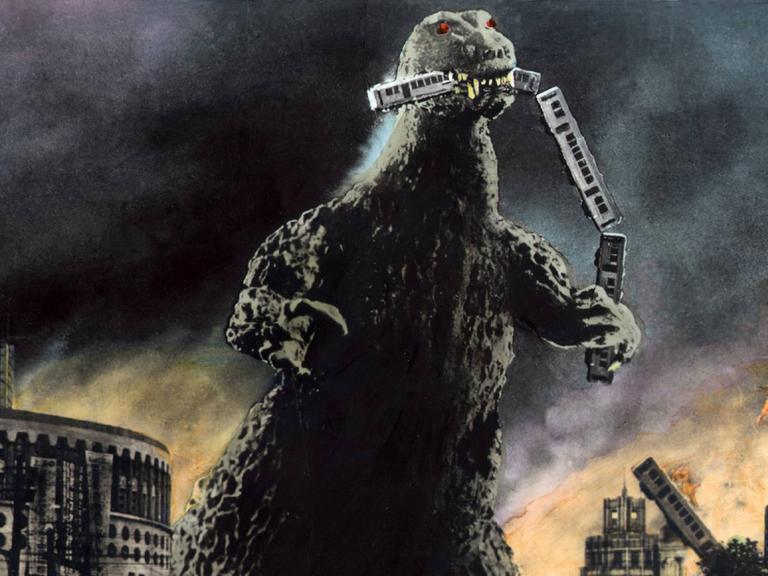 Godzilla in Aktion, Szene aus dem Film von Inoshiro Honda