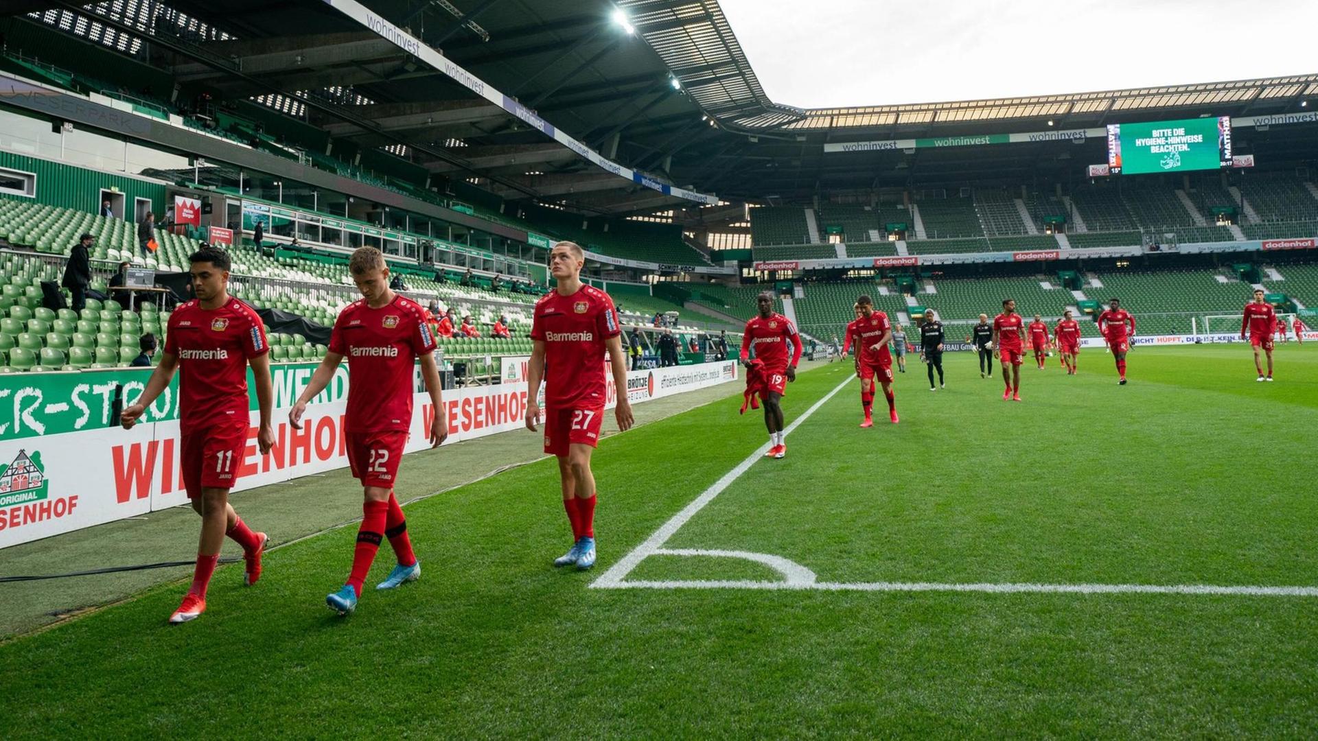 Szene aus einem Bundesliga-Geisterspiel 2020 Szene aus einem Bundesliga-Geisterspiel 2020