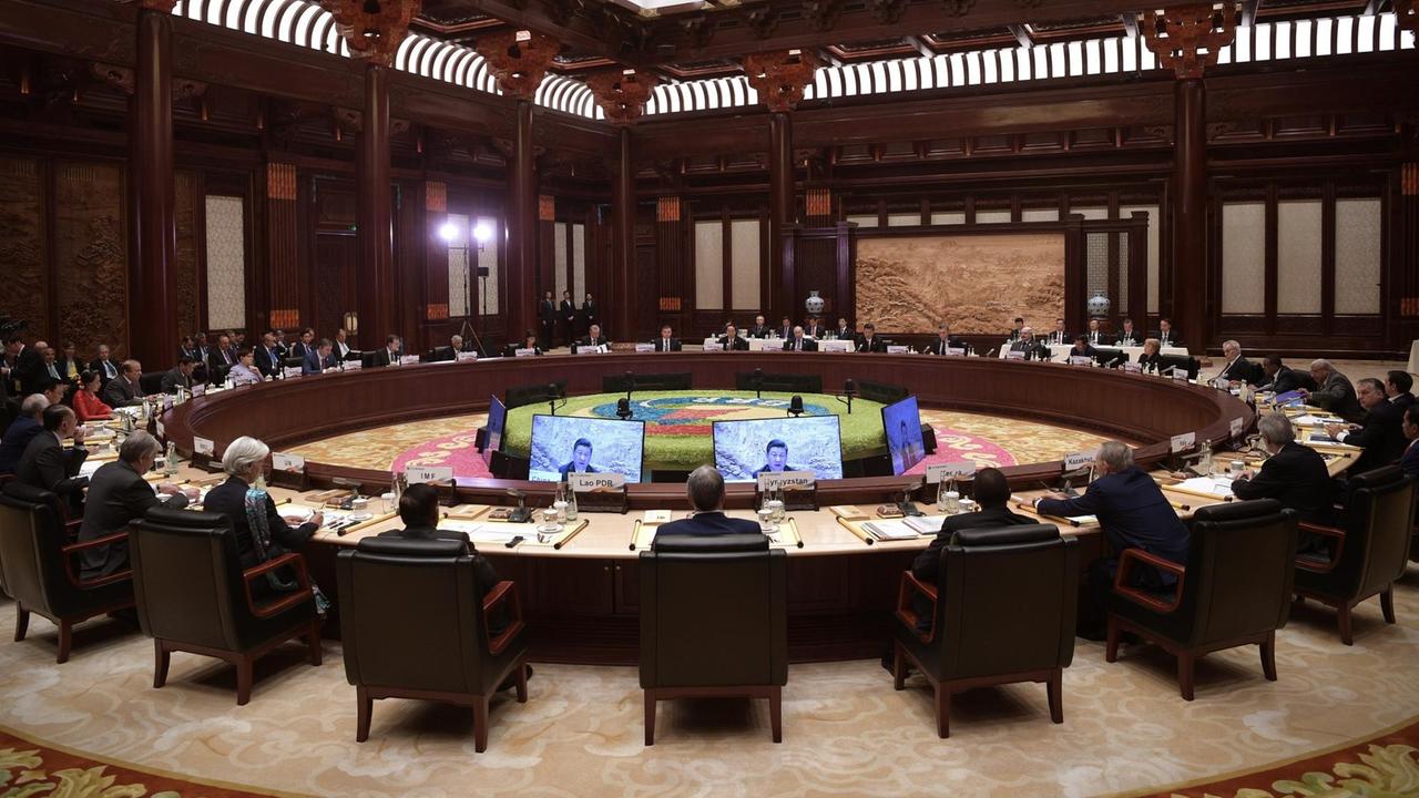 Gipfelkonferenz zur "Neuen Seidenstraße" am 15.05.2017 in Peking.
