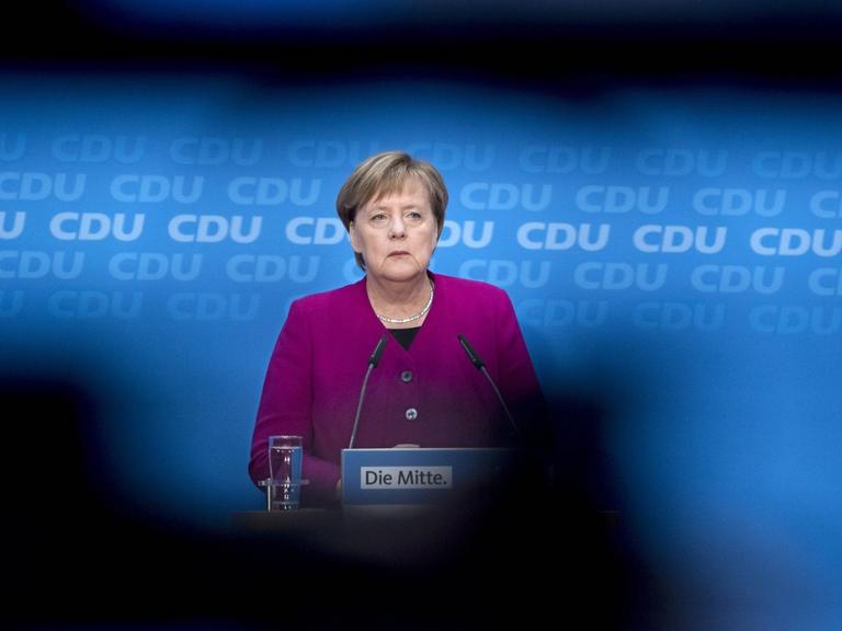 Angela Merkel auf ihrerPressekonferenz am 29. Oktober 2018.