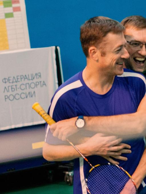 Mitglieder des schwul-lesbischen Sportverbandes in Russland