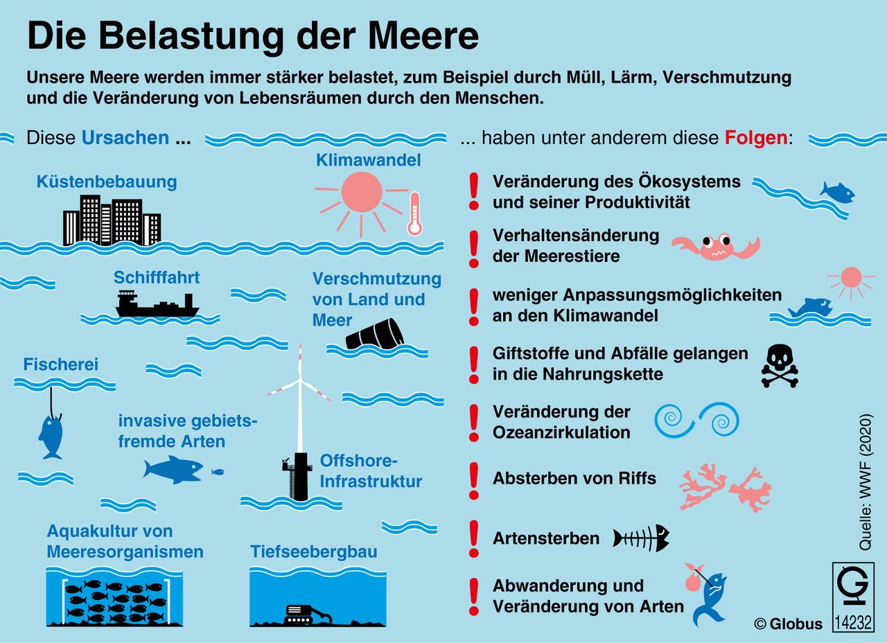 Grafik zur Belastung der Meere Grafik zur Belastung der Meere