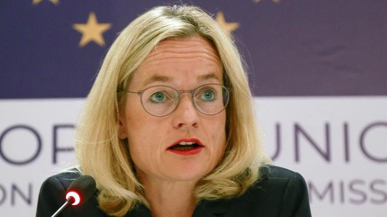Viola von Cramon bei einer EU-Konferenz zu Kosovo im Oktober 2019 Viola von Cramon bei einer EU-Konferenz zu Kosovo im Oktober 2019