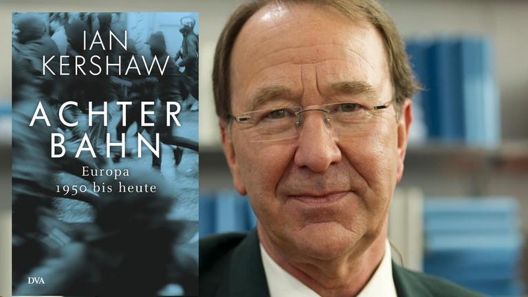 Hintergrund: Ian Kershaw am 15.3.2012; Buchcover: Achterbahn, Deutsche Verlags-Anstalt Hintergrund: Ian Kershaw am 15.3.2012; Buchcover: Achterbahn, Deutsche Verlags-Anstalt