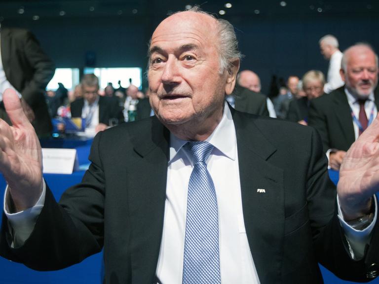 Fifa-Chef Sepp Blatter beim UEFA-Kongress in Wien im März 2015