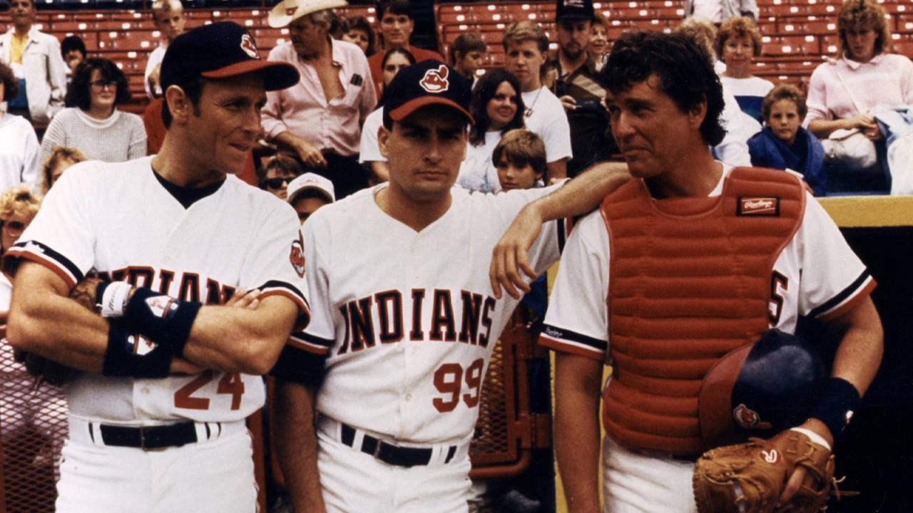 Szene aus "Die Indianer von Cleveland" von 1989mit Corbin Bernsen, Charlie Sheen und Tom Berenger (v.l.n.r.)