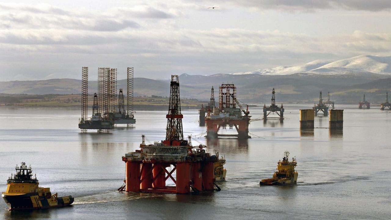 Ölplattformen in der Nordsee