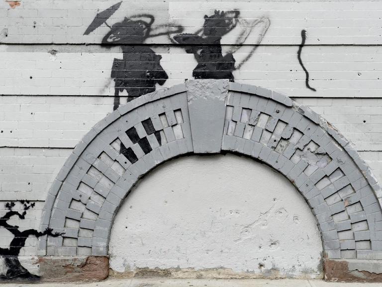 Banksy street art in Brooklyn, New York