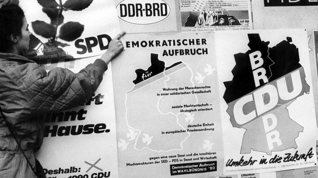 Plakate der Parteien zur Volkskammerwahl 1990 Plakate der Parteien zur Volkskammerwahl 1990