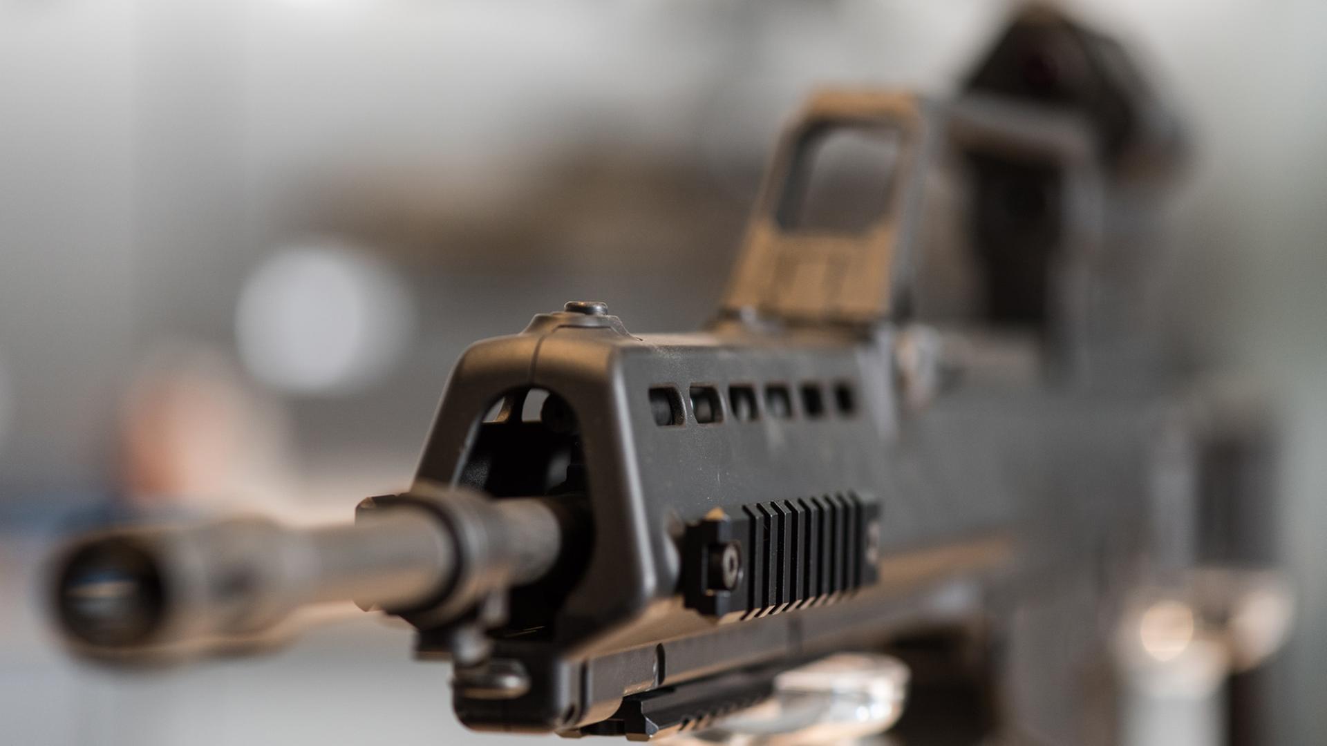 Ein Sturmgewehr des Waffenherstellers Heckler & Koch Ein Sturmgewehr des Waffenherstellers Heckler & Koch
