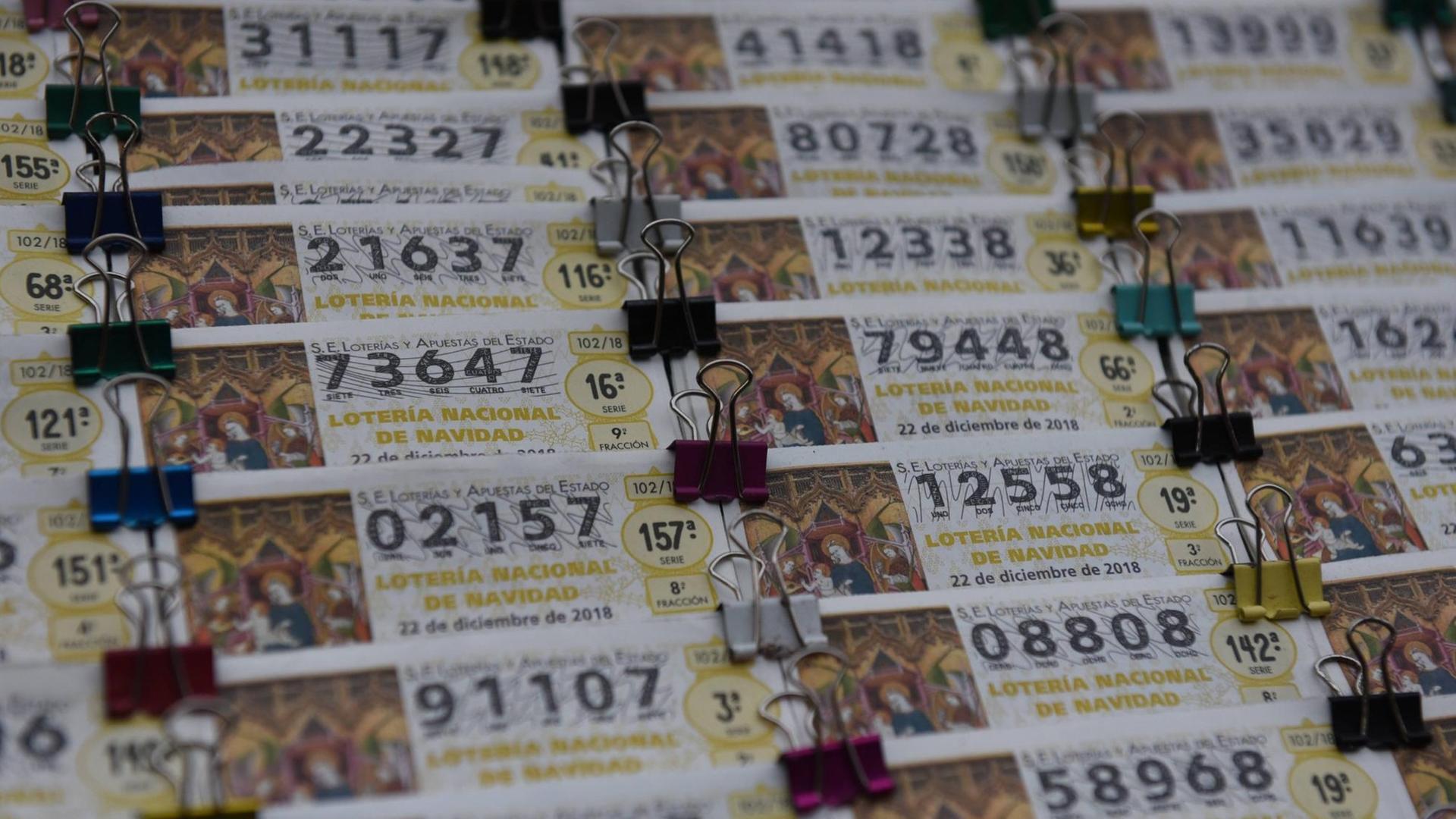 Tickets der spanischen Weihnachtslotterie El Gordo Tickets der spanischen Weihnachtslotterie El Gordo
