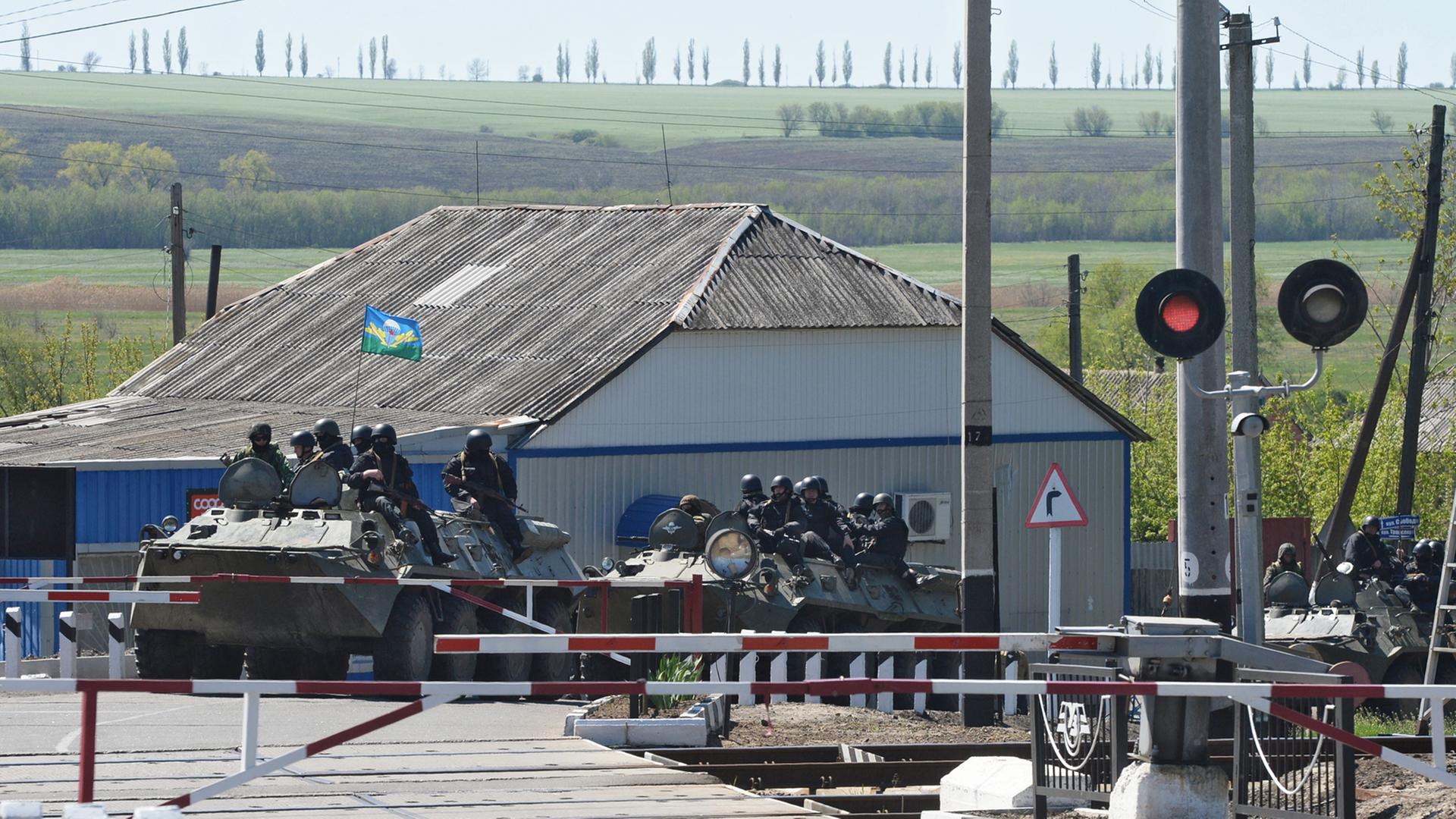 Ukrainische Spezialkräfte im Osten des Landes. Ukrainische Spezialkräfte im Osten des Landes.