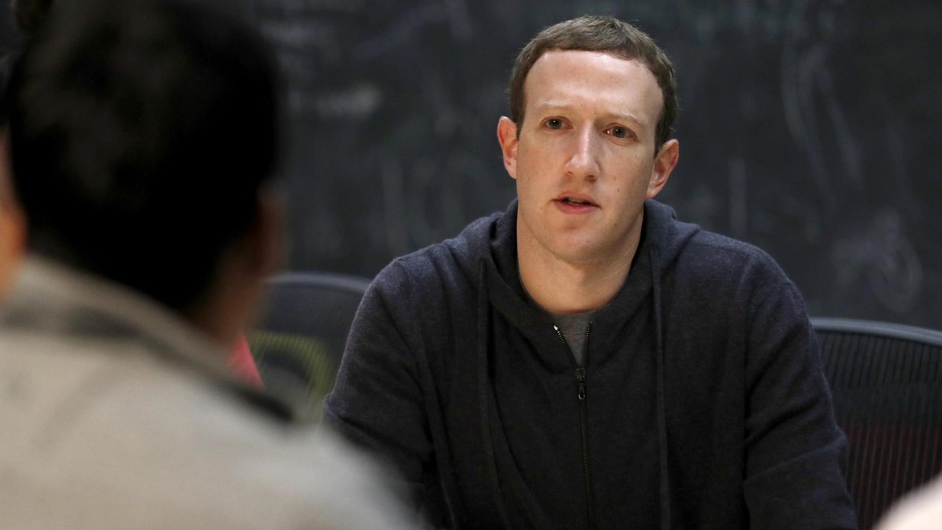 Der Facebook-Chef Mark Zuckerberg im November 2017 Der Facebook-Chef Mark Zuckerberg im November 2017
