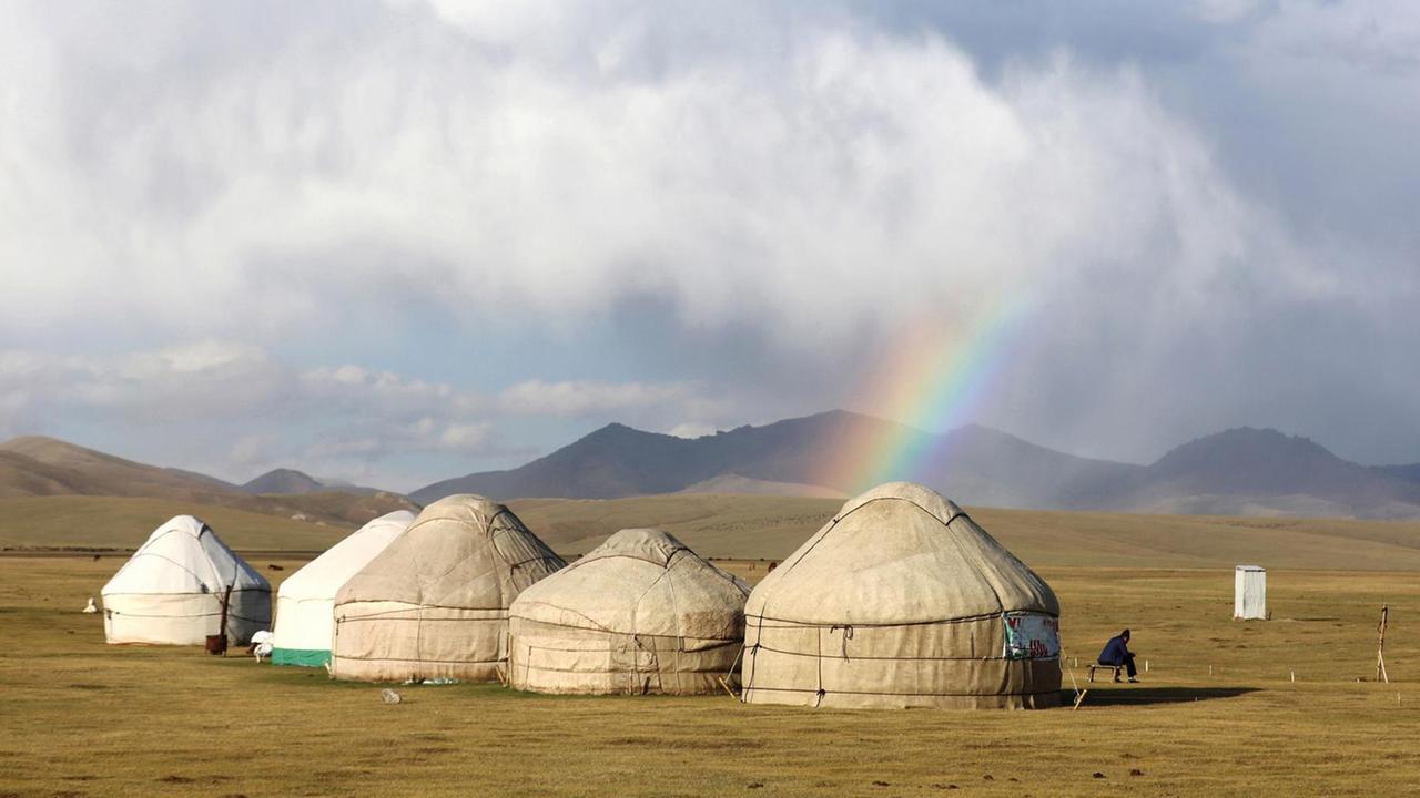 Traditionelle Jurten in Kirgisistan.