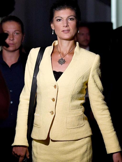 Sahra Wagenknecht, die Fraktionsvorsitzende der Partei Die Linke im Bundestag, beim Bundesparteitag in Leipzigit