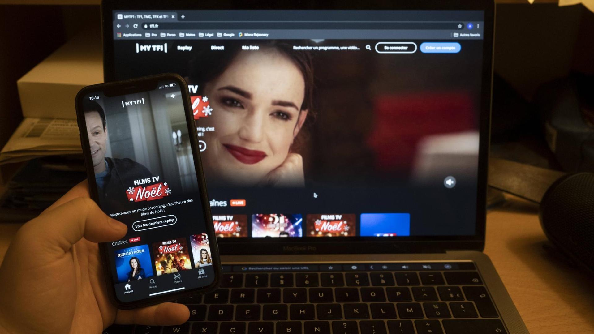 Bildschirmoberfläche des Streaming-Angebots "MyTF1" Bildschirmoberfläche des Streaming-Angebots "MyTF1"