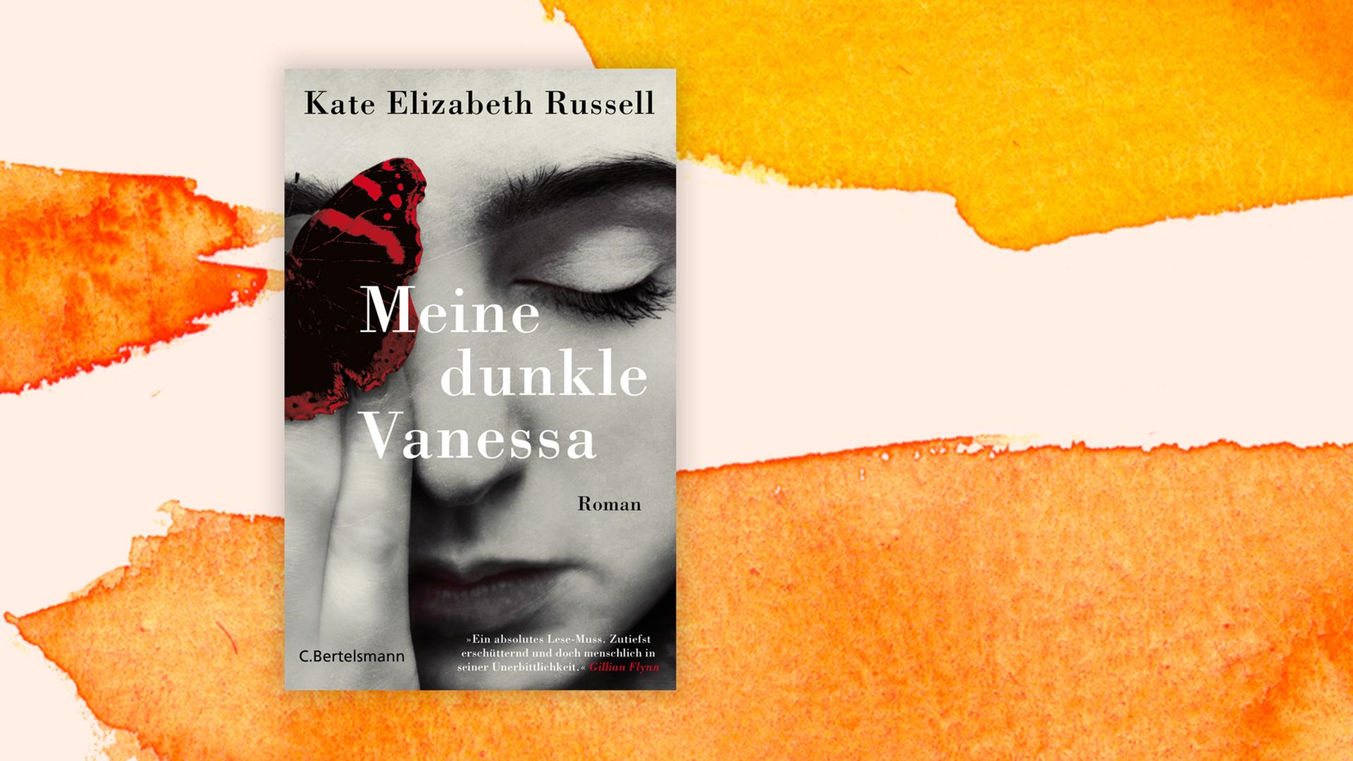 Buchcover "Meine dunkle Vanessa" von Kate Elizabeth Russell vor einem grafischen Hintergrund Buchcover "Meine dunkle Vanessa" von Kate Elizabeth Russell vor einem grafischen Hintergrund