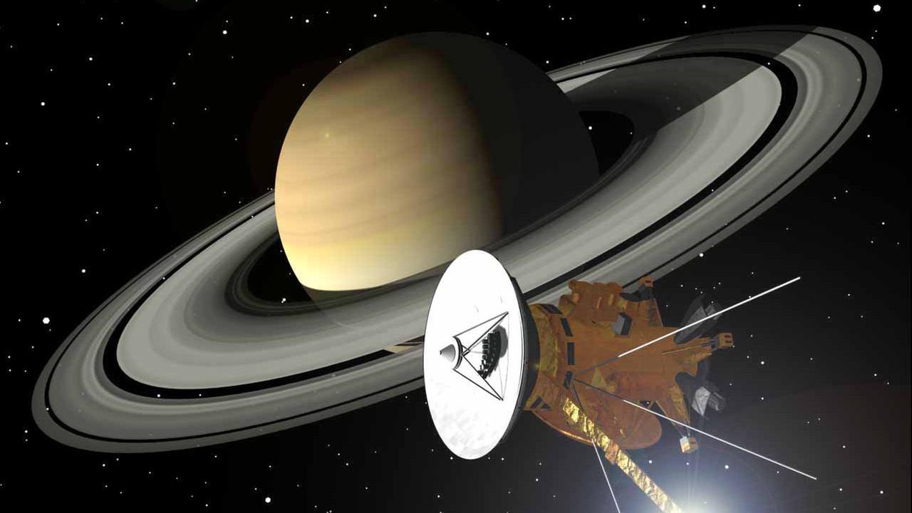 Die Raumsonde Cassini-Huygens auf dem Weg zum Saturn (Grafik) Die Raumsonde Cassini-Huygens auf dem Weg zum Saturn (Grafik)