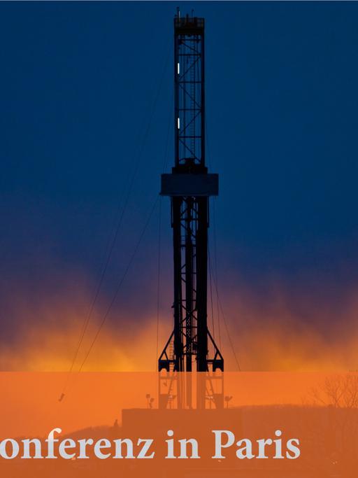 Ein Fracking-Bohrturm nahe Tunkhannoclk, Pennsylvania