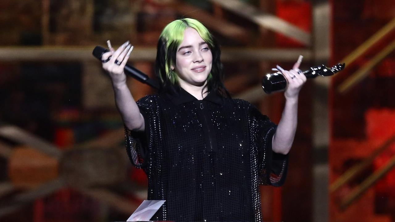 Sängerin Billie Eilish bei den Brit Awards. Sängerin Billie Eilish bei den Brit Awards.