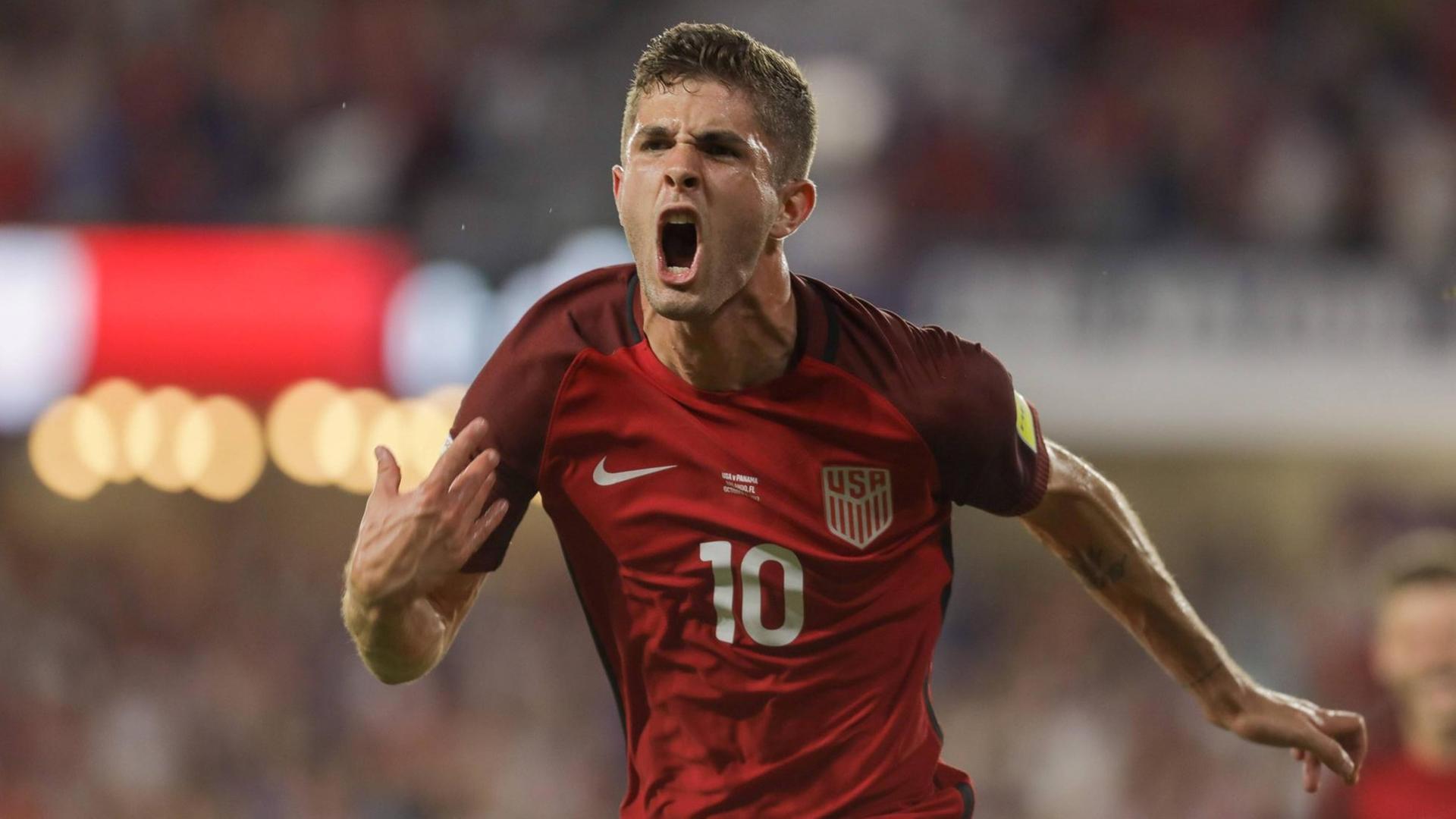 Christian Pulisic bejubelt sein Tor. Christian Pulisic bejubelt sein Tor.