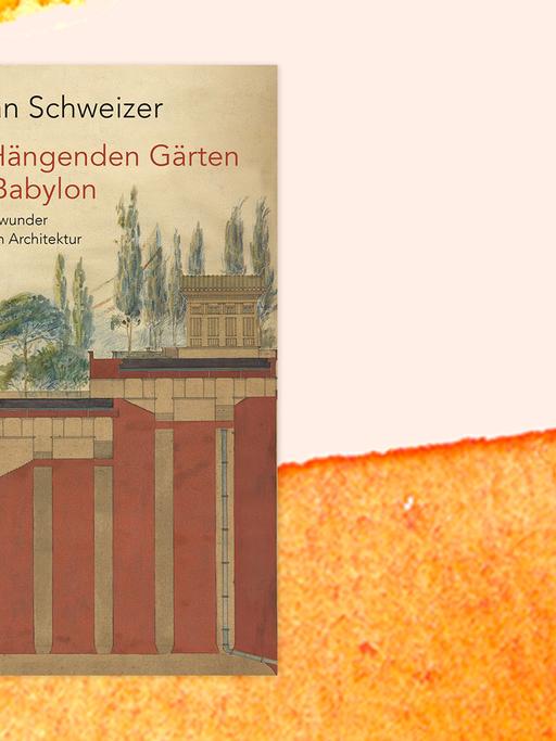 Collage des Buchcovers der Neuerscheinung auf orangenem Hintergund.