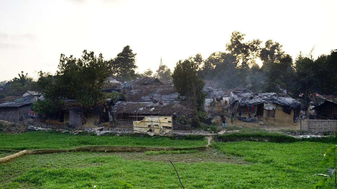 Blick auf das Rohingya -Flüchtlingslager Teknaf in Bangladesch
