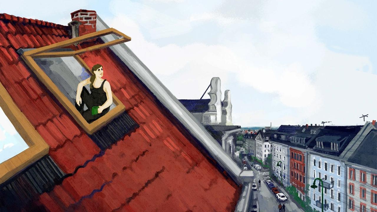 Comicausschnitt aus "Bei mir zuhause" von Paulina Stulin. Comicausschnitt aus "Bei mir zuhause" von Paulina Stulin.